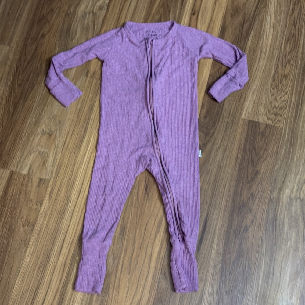 Little Sleepies Baby Girls 6-12 Months Purple Footed Sleeper Pajamas